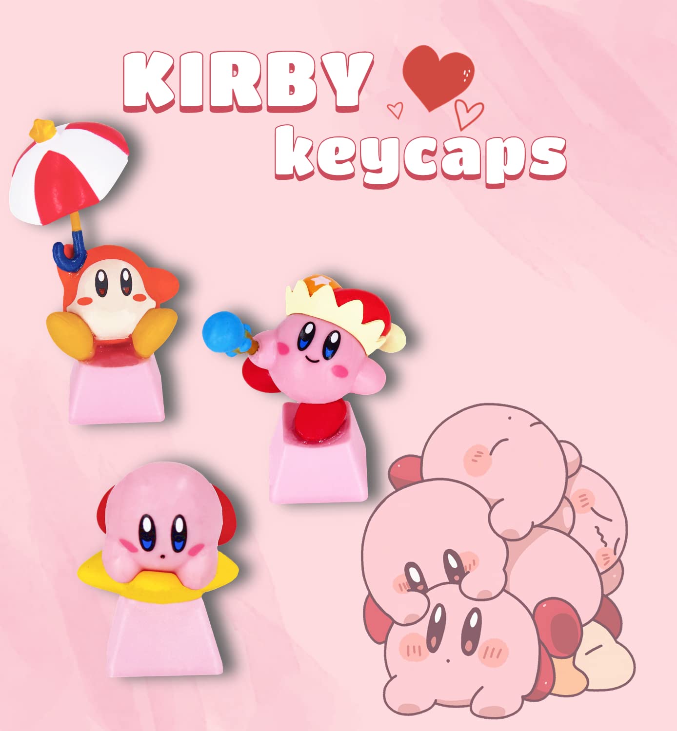 Amazon | POPKEEY 星のカービィ キーキャップ 日本アニメ ピンク キー 