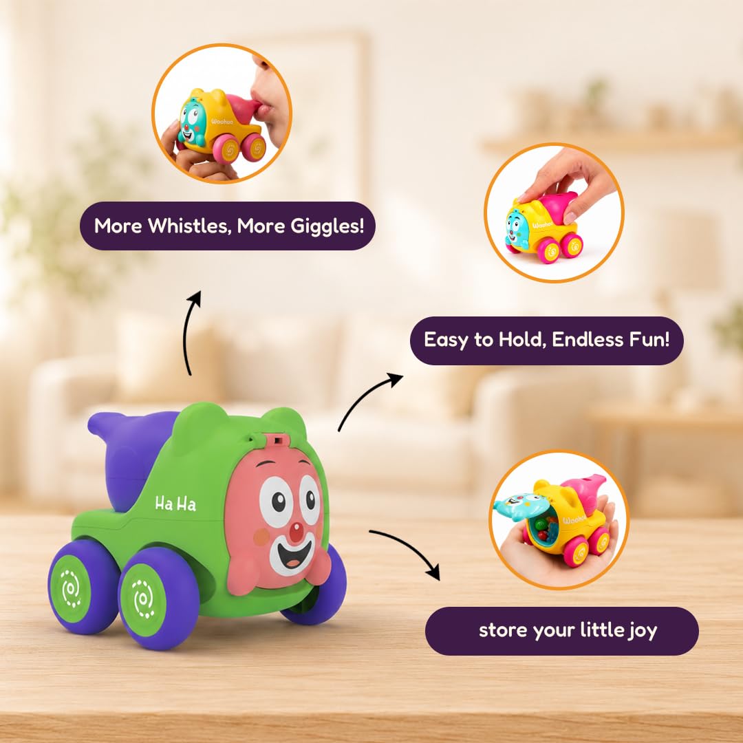 Innovitoy Kids Toy Combo Friction & Push and go Pack of 2-Friends Cartoon Train and Carnival Friction Vehicle, Push and Go Action Toys, Best Gift for Kids, 3+ Years 2