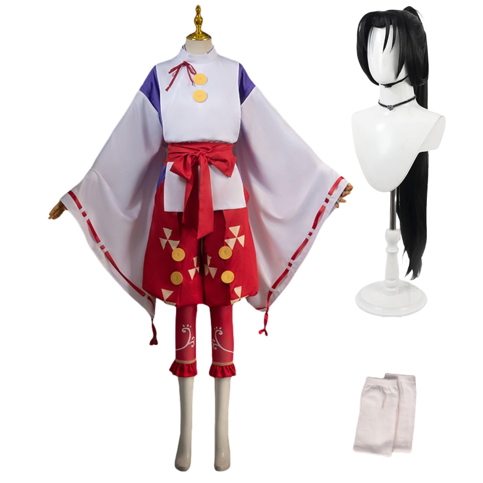 Fairy様製 逃げ上手の若君 北条時行 衣装 コスプレ Amazon.co.jp: ウィッグ付き 北条時行 コスプレ衣装セット 靴下付き