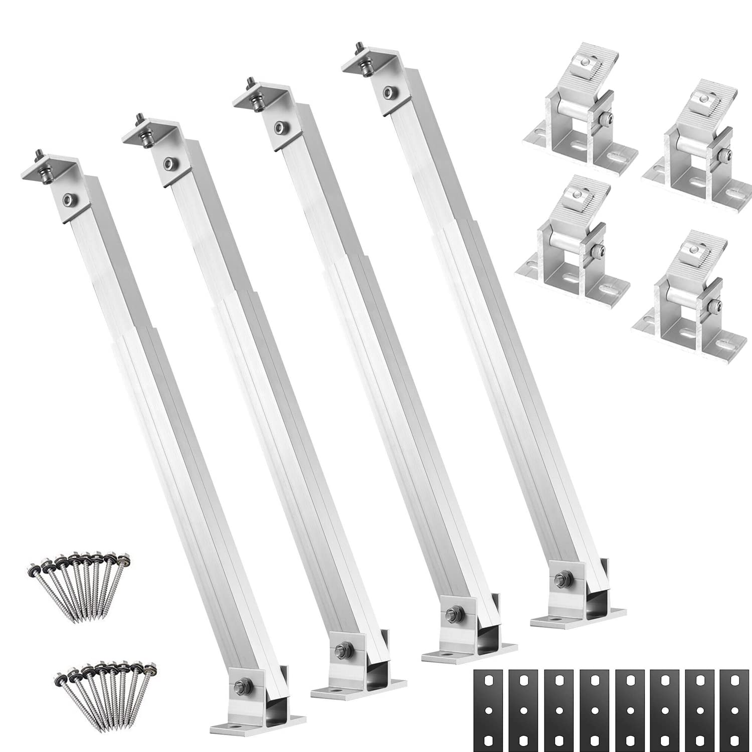 Zonnepaneel, hellinghouders met instelbare hoek voor boot, camper, dak, muur (48 inch lengte Zonnepaneel, hellinghouders met instelbare hoek voor boot, camper, dak, muur (48 inch lengte