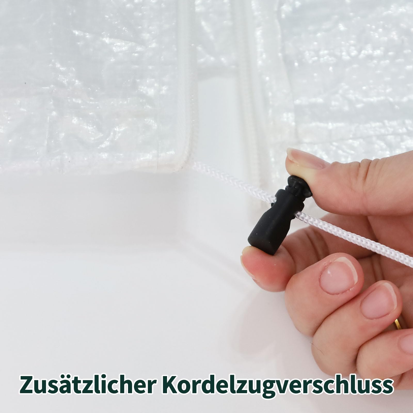 RICHIE Strandkorbhülle Wasserdicht, Winddicht, UV-beständig, reißfest Aufgewertete PE-Gewebeabdeckung für Strandkorb (125x90x135/165cm), Transparent