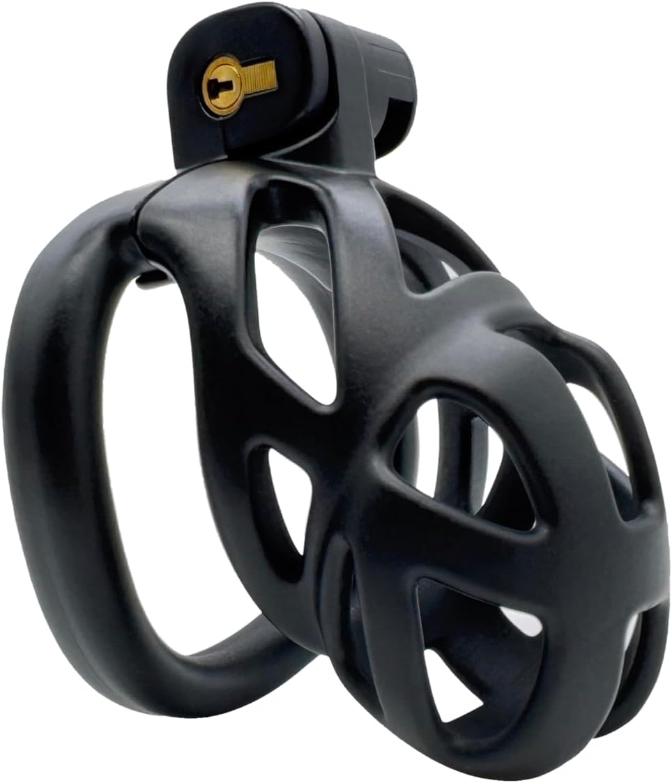 IIIDXY® 3D Printed Model X Chastity Cage Device with Lock & 4 Rings Male Cobra Style chastitycage (65mm)