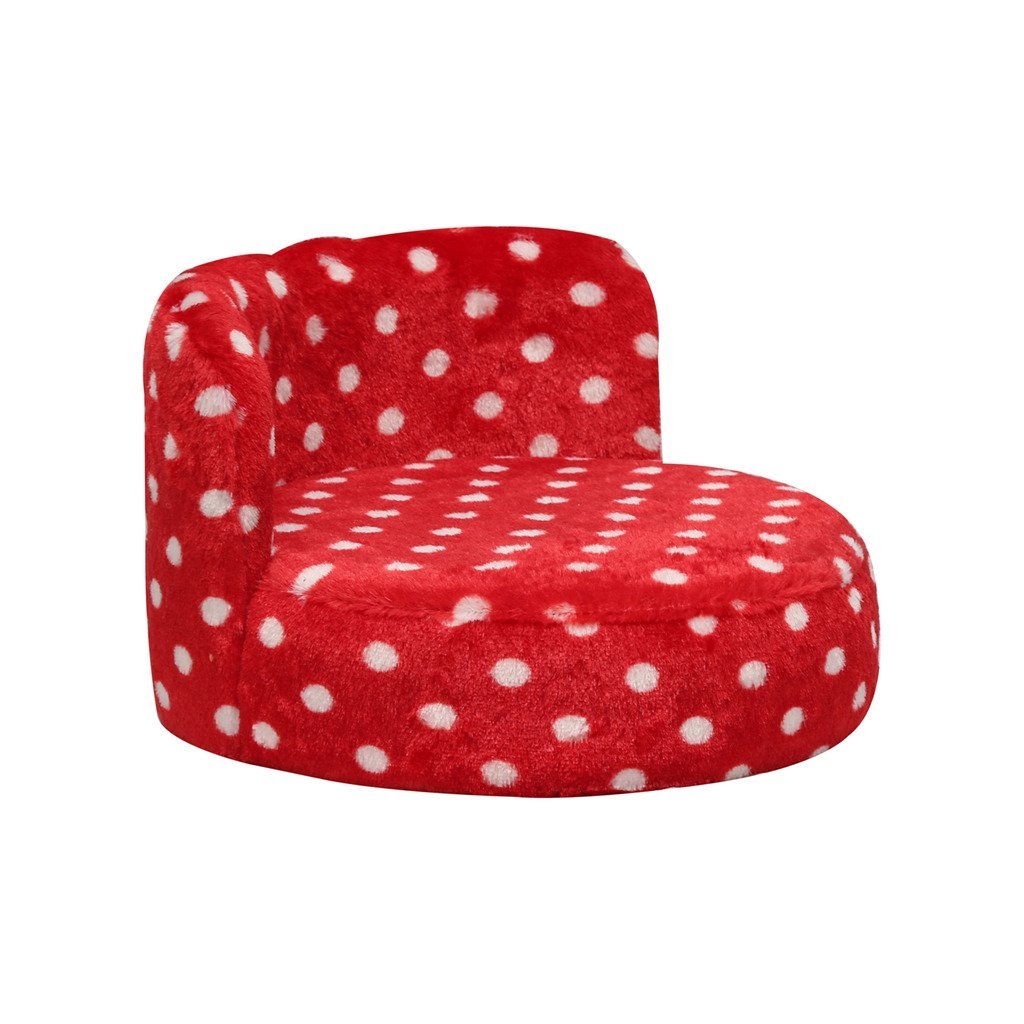 Kidsemble Ariso Round Polka Design Booster Seat with Back Support for Tiny Tots Red