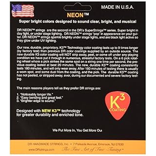 DR String NOB-40 Neon Orange Jeu de cordes pour guitare basse - Les Beatles, Paul McCartney, John Lennon, RIngo Starr, George Harrison DR String NOB-40 Neon Orange Jeu de cordes pour guitare basse – Image 2