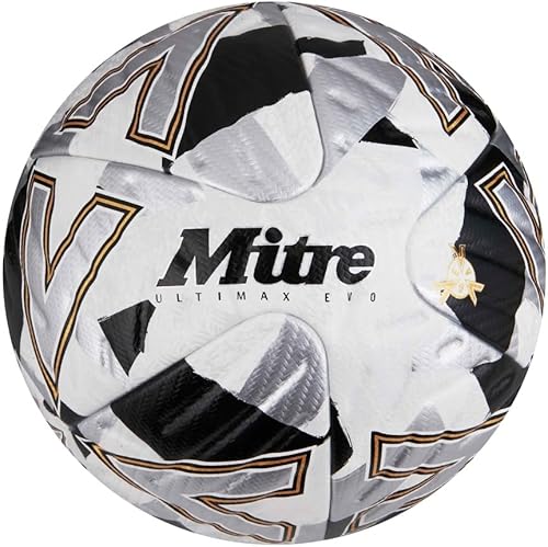 Miniatura 10 de Mitre Balón de fútbol unisex profesional, aprobado por la FIFA Delta Evo - Amarillo/Negro/Gris,Delta Max - Blanco/Naranja Sangre/Verde