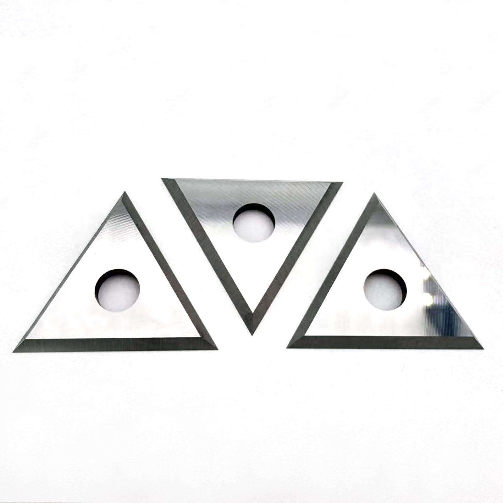 Raspador triangular de pintura de 1 pulgada, cuchillas de carburo, hoja de repuesto reversible de doble filo, raspador de carburo plateado, cuchillas raspadoras para eliminar pintura, pegamento