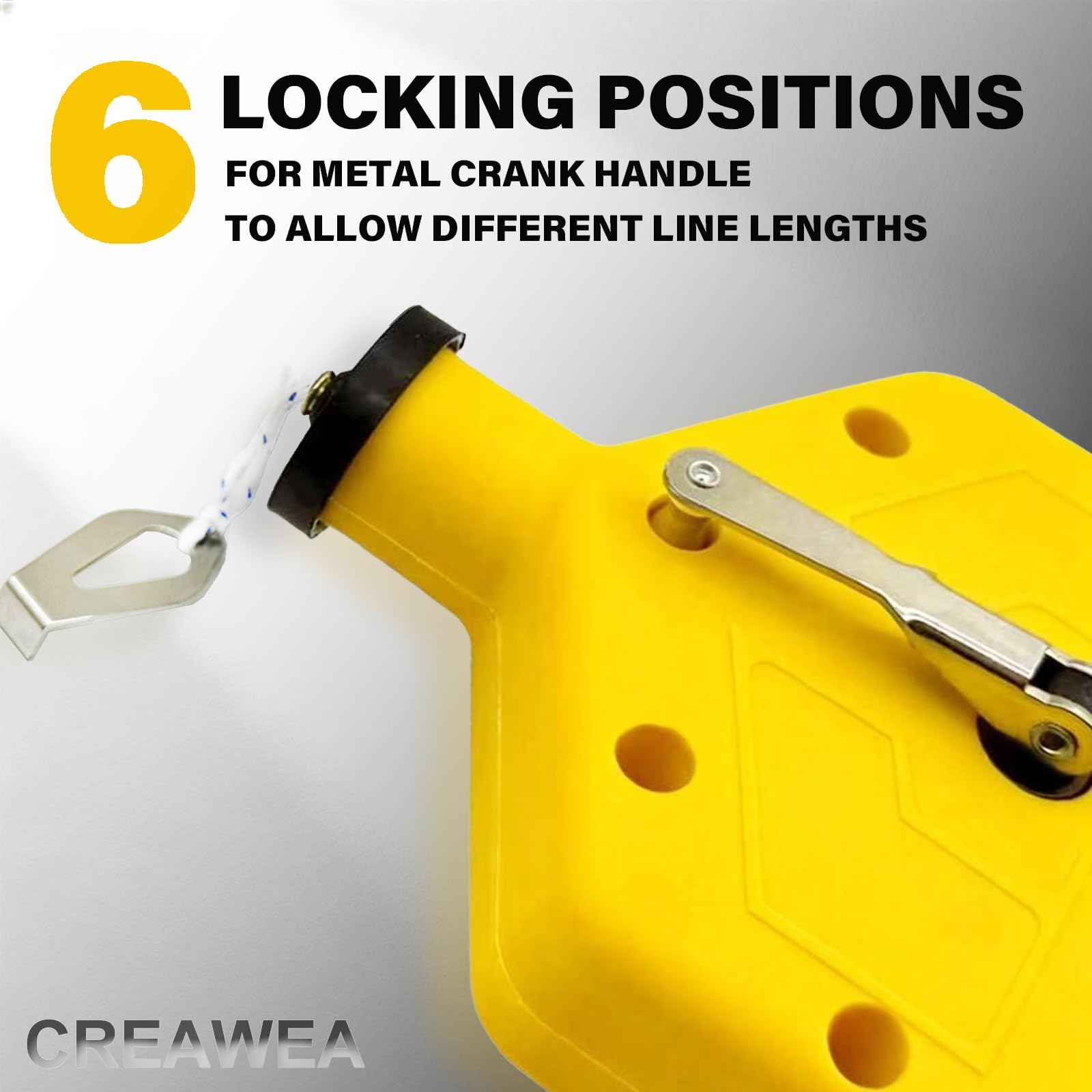 2PCS Heavy Duty Chalk Line, Professional Construction Marking Tool, 100-Foot Line, Ergonomic Design, for Measuring and Layout (Yellow & Black), Chalk Not Included — Amazon image 3