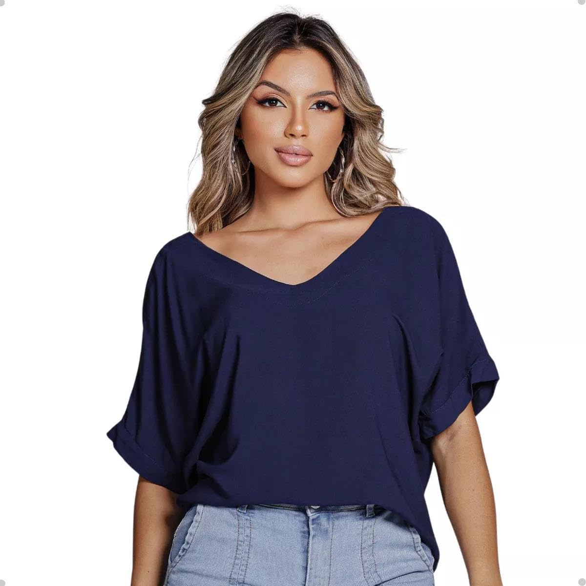 Blusa Feminina Gola V Lisa em promoção! Veja a oferta e mais achadinhos de Blusas 9 Hoje é o melhor dia para comprar Blusa Feminina Gola V Lisa com aquele preço maroto! Promoção! Aproveite a oferta! 9