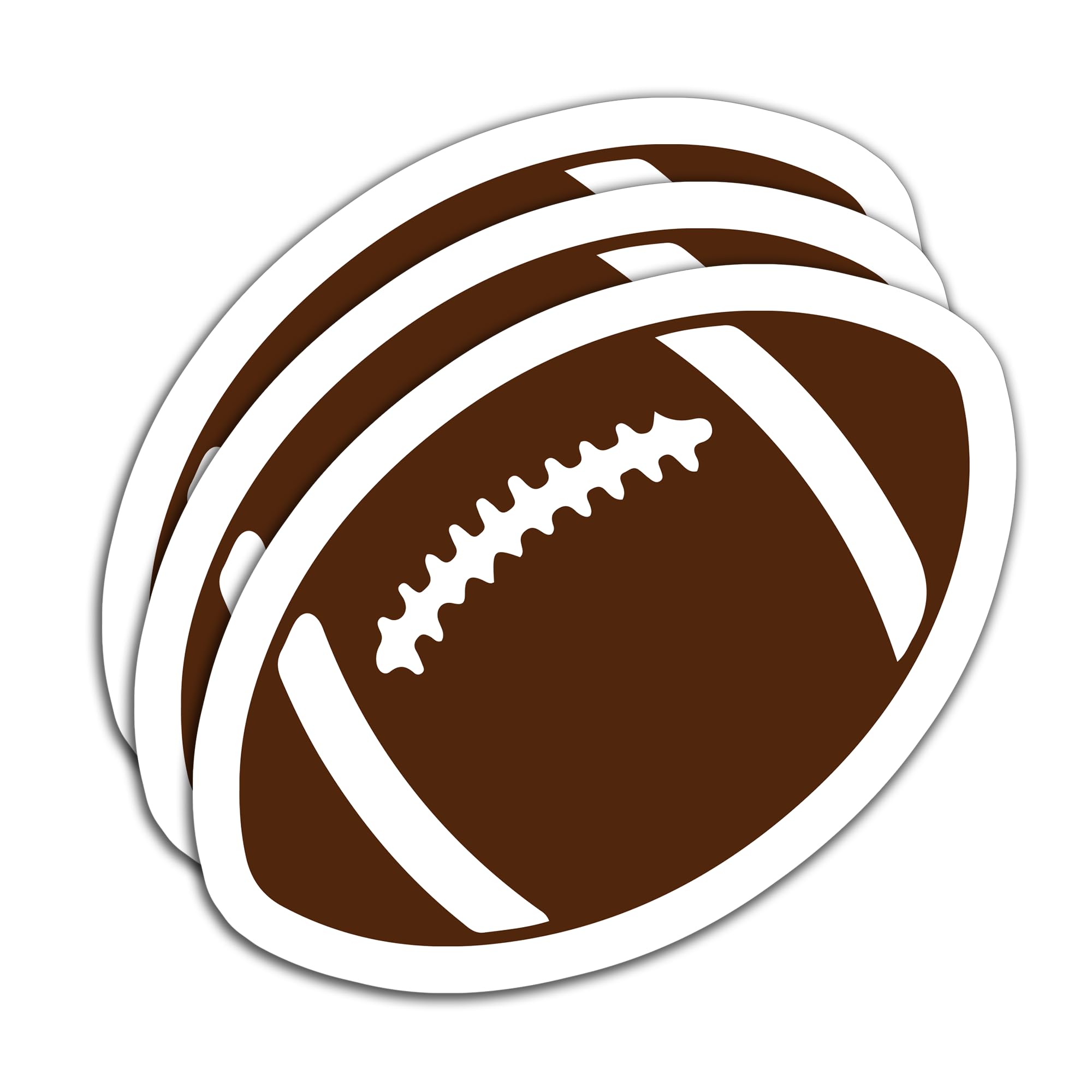 (3PCS) Football Stickers – Waterproof Vinyl Decals for Water Bottle, Laptop, Scrapbook, Poster Board, Phone Case, Helmet – Fun Sports Stickers for