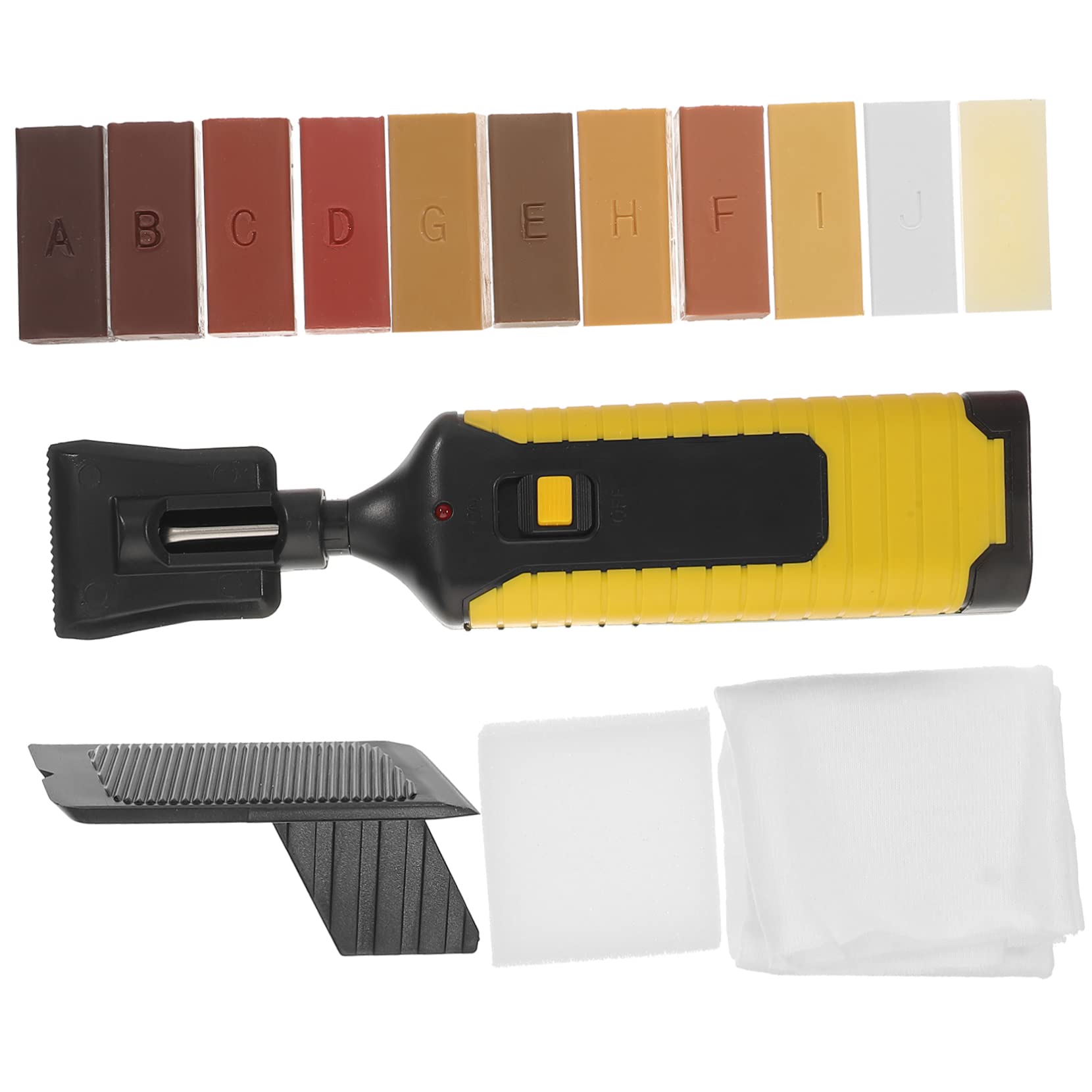 Kit Riparazione Parquet Legno 11 Blocchi Cera Abs per Graffi | Riscaldamento Rapido, Restauro Danni su Mobili e Superfici, Forme Adorabili, Lavorazione