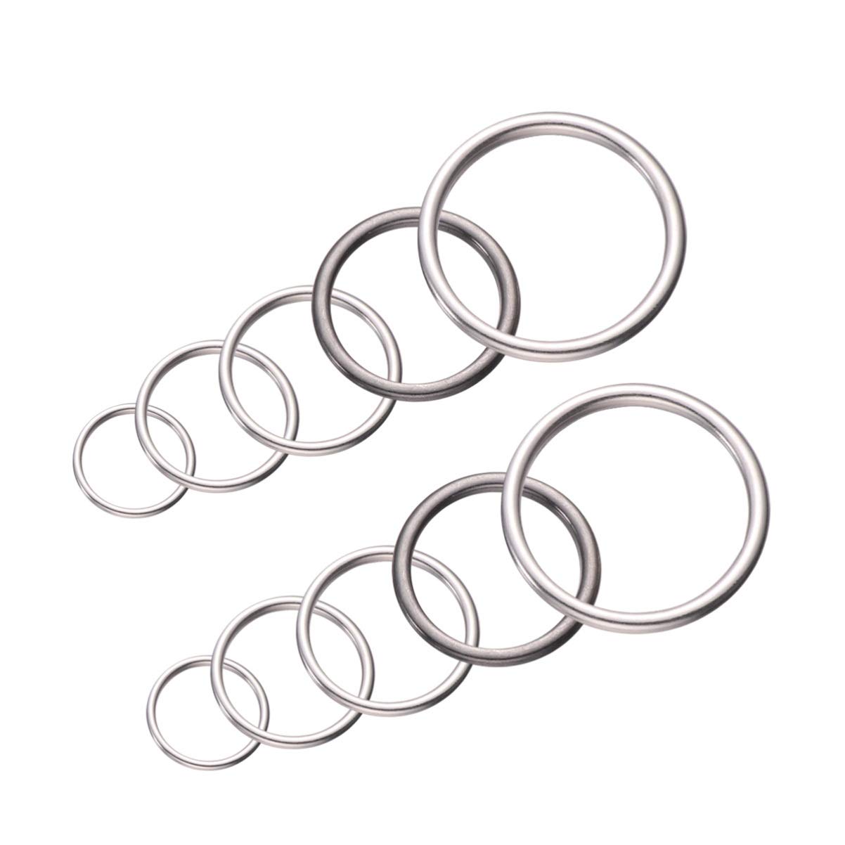 EXCEART Kit Di 2 Set Di Gioielli 5 Misure in Metallo Per La Creazione Di Gioielli Chiusi Per La Casa 50 Pezzi*2