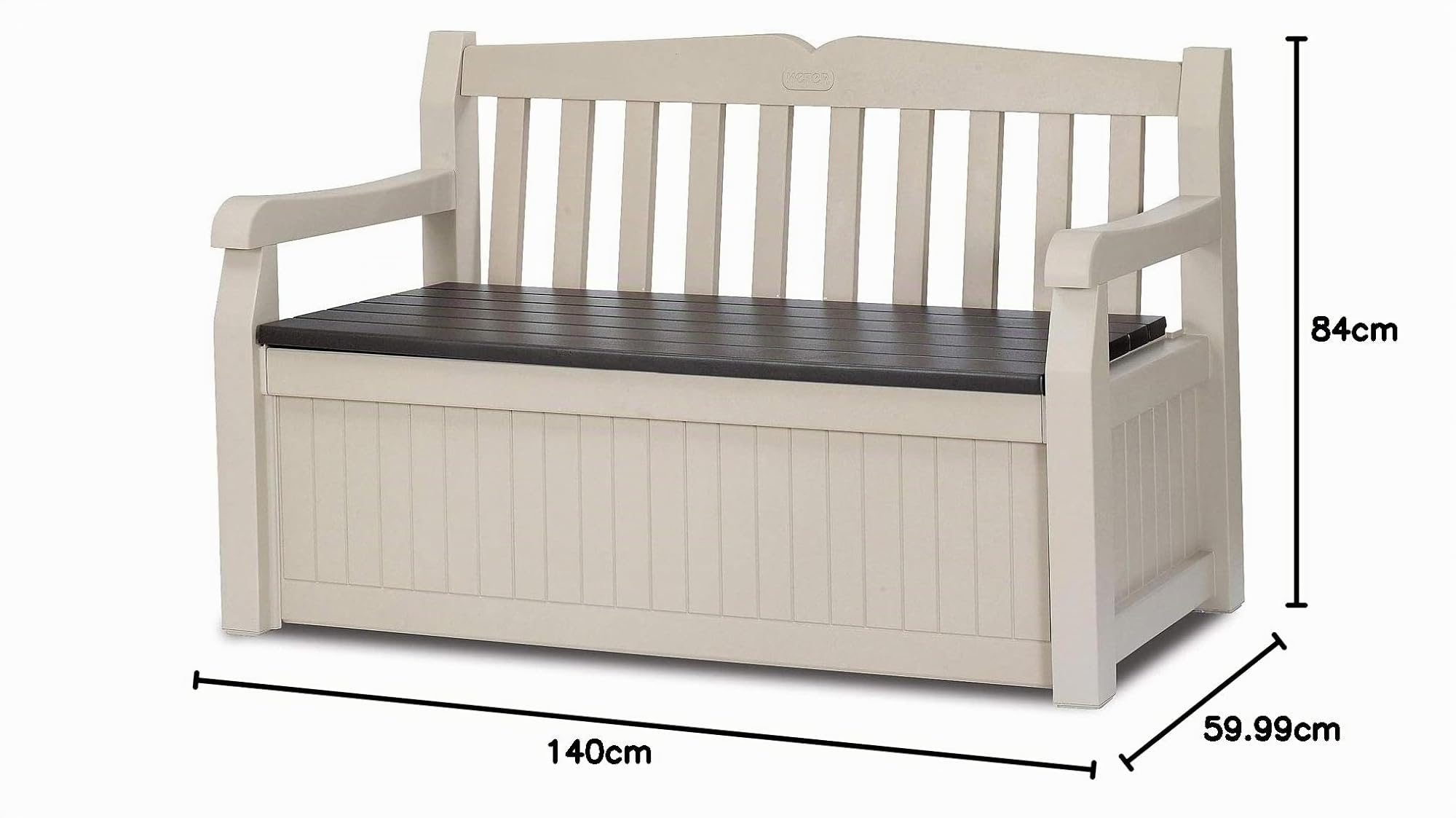 Ondis24 Eden Banc de Jardin avec Coffre de Rangement