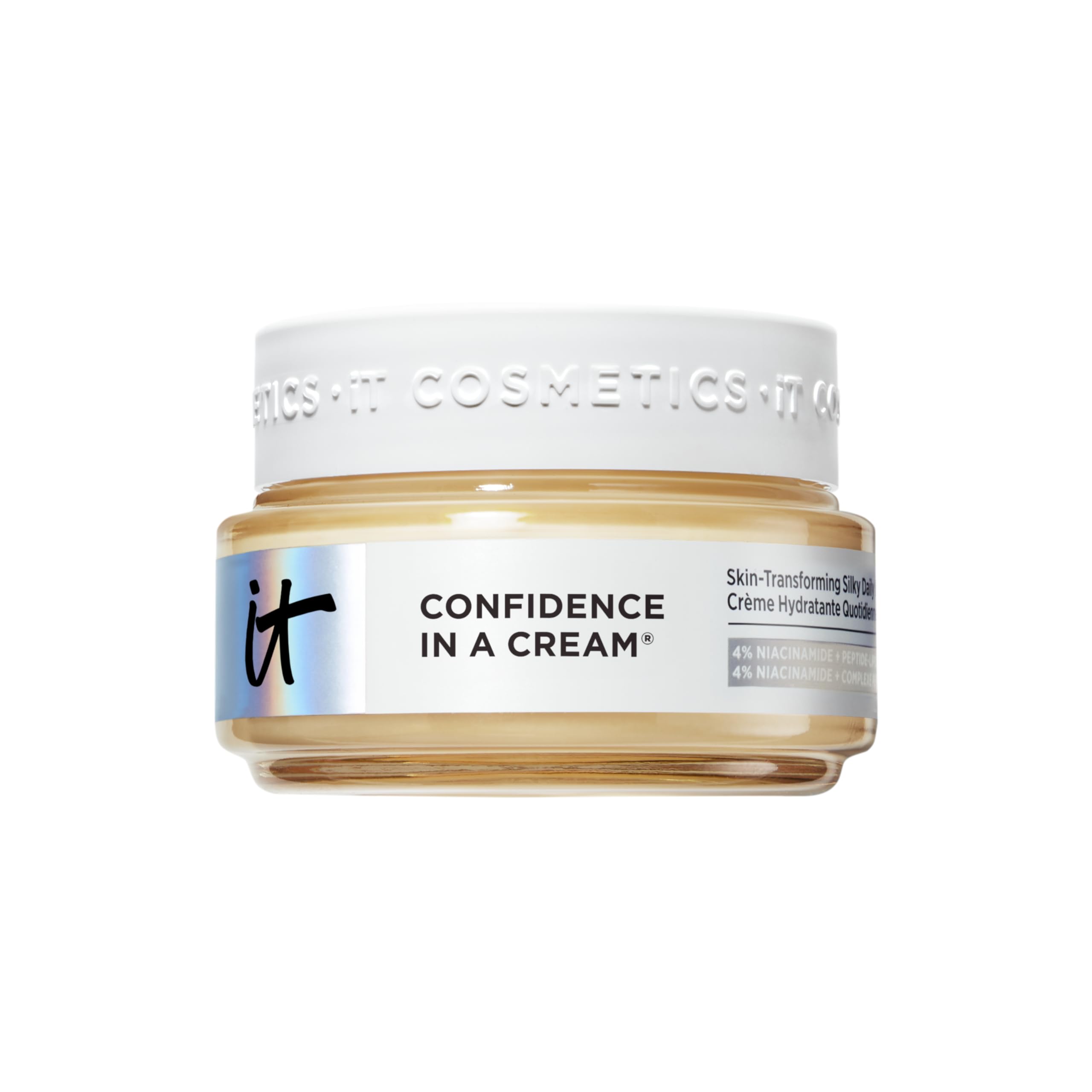 IT Cosmetics Confidence in a Cream, Feuchtigkeitsspendende Anti-Aging-Gesichtscreme zur Verbesserung der Hautstruktur, Gegen Falten und feine Linien, Für mehr Elastizität und Spannkraft