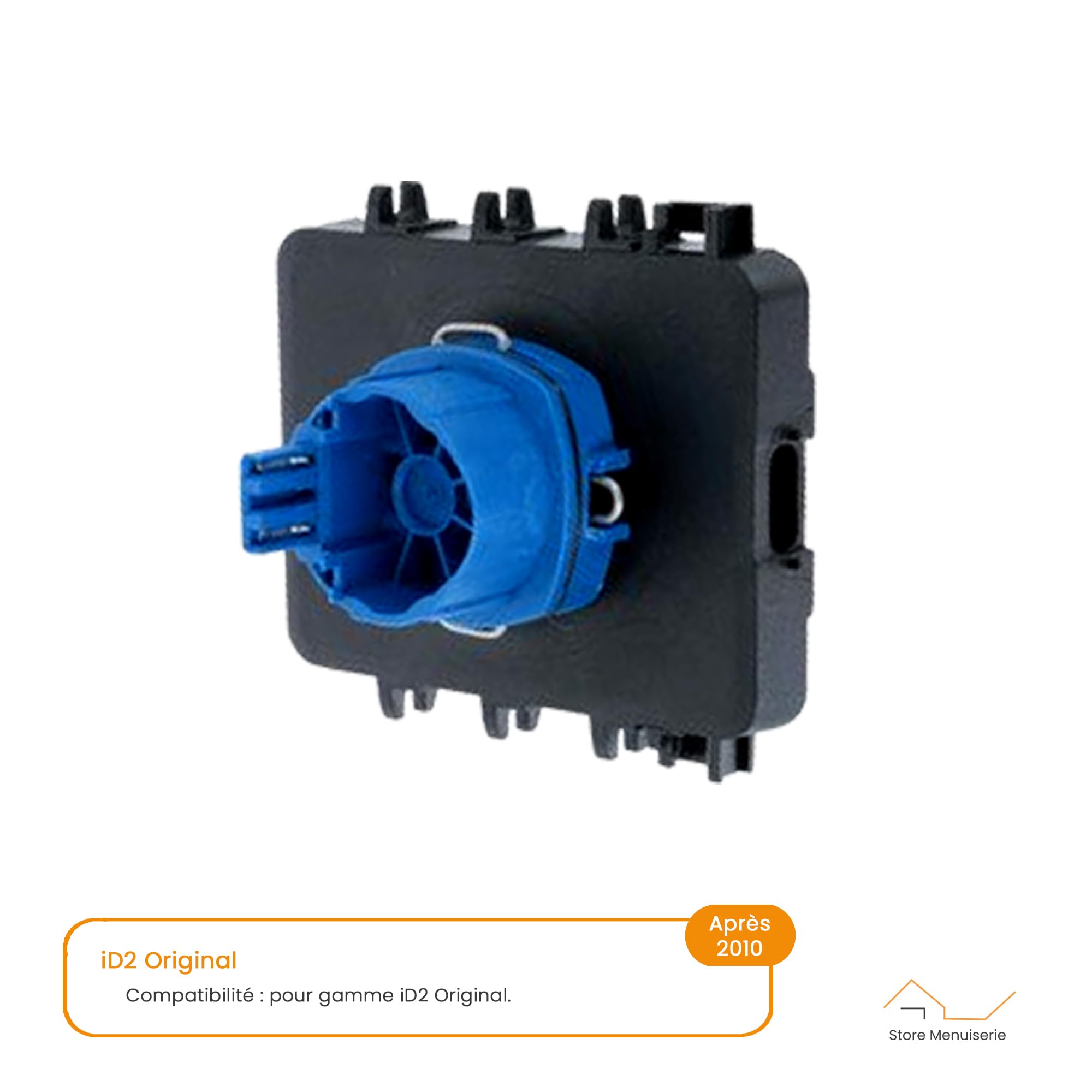 Moteur 25 Nm Radio Universel Bubendorff – Émetteur 3 Boutons Inclus – Adaptateur iD2 Original – Tube Ø60 mm – Fins de Course Automatiques – Compatible Volets Roulants