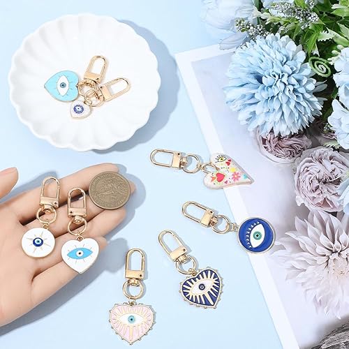 Miniatura 3 de SUNNYCLUE 1 caja de dijes de metal con cierre giratorio para bolsos, bolsos, mochilas, colgantes de moda, accesorios de decoración