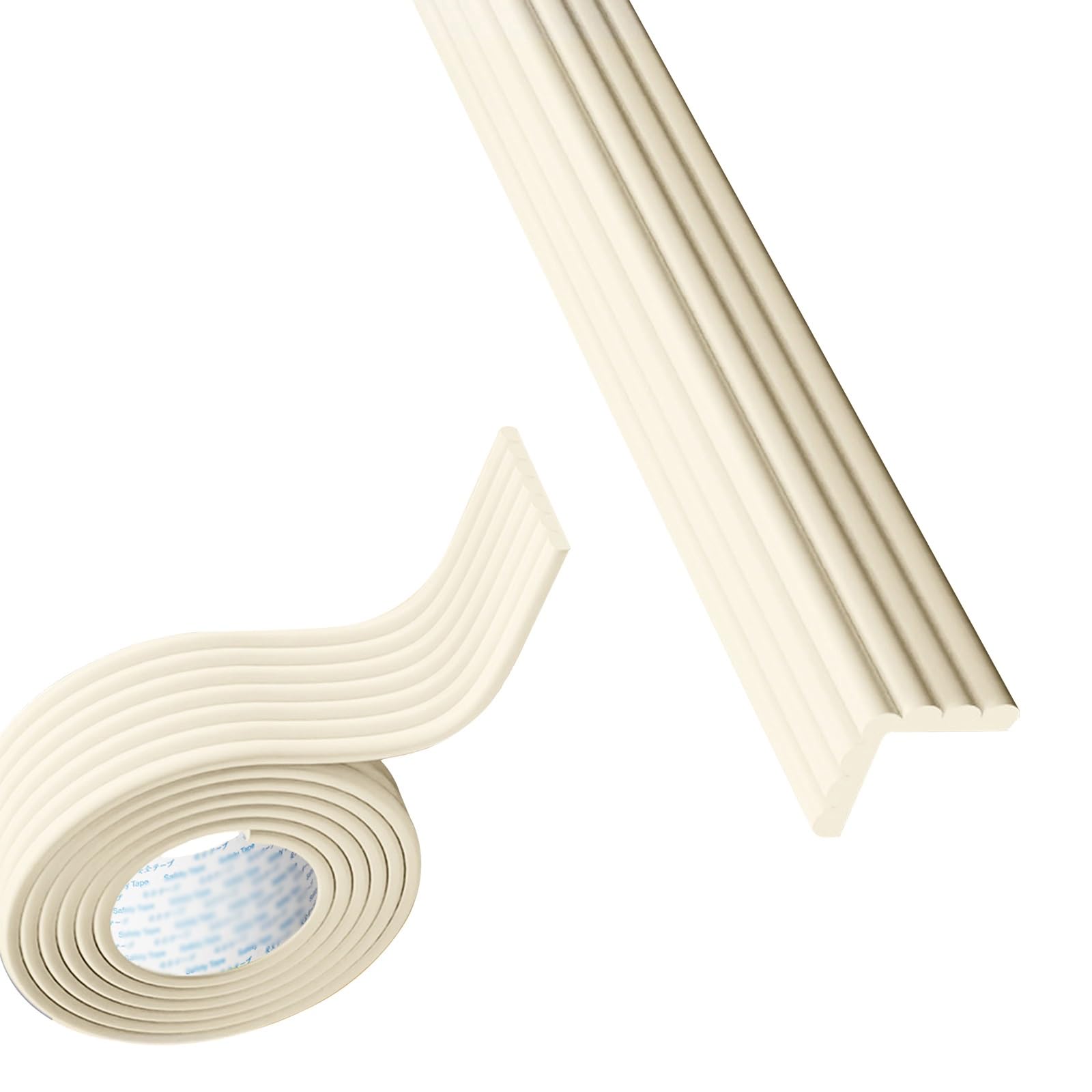 Sharp Edge And Furniture Safety Guards, L-Shaped Table Edge Protector, Highly Elastic And Soft, For Table, Fireplace, Countertop(Beige,5M)