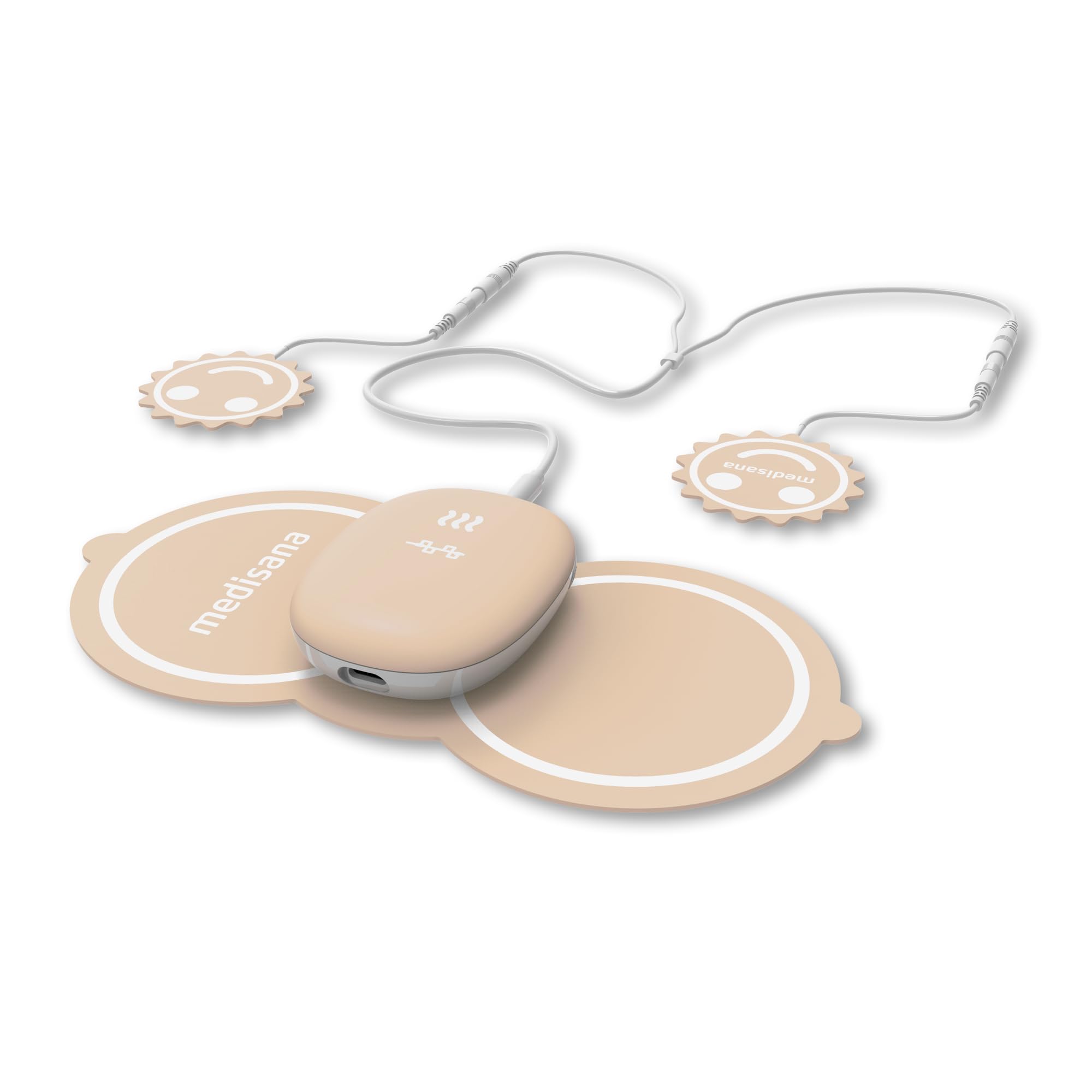 Medisana TT 250 TENS Gerät zur Schmerztherapie bei Periodenschmerzen | Mit Wärme, Schmerztherapie mit Elektroden Wärmepads gegen Schmerzen durch Periode und Endometriose, zur Muskelentspannung