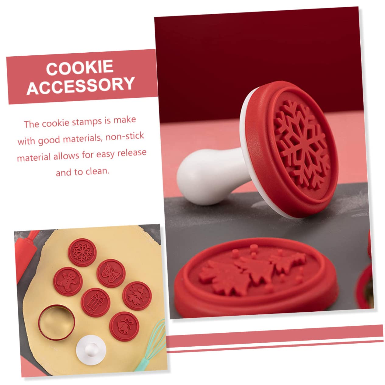 TOPBATHY 5 Set timbro biscotto biscotti natale biscotti natalizi timbro per biscotti professionale biscotto di Natale arredamento tagliabiscotti di Natale stampo per biscotti professionale