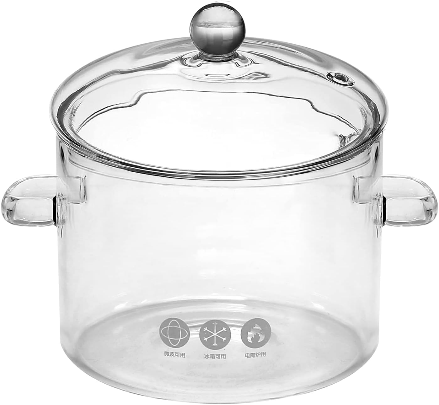 Hoypeyfiy Glass Saucepan with Cover, Transparency Stovetop
