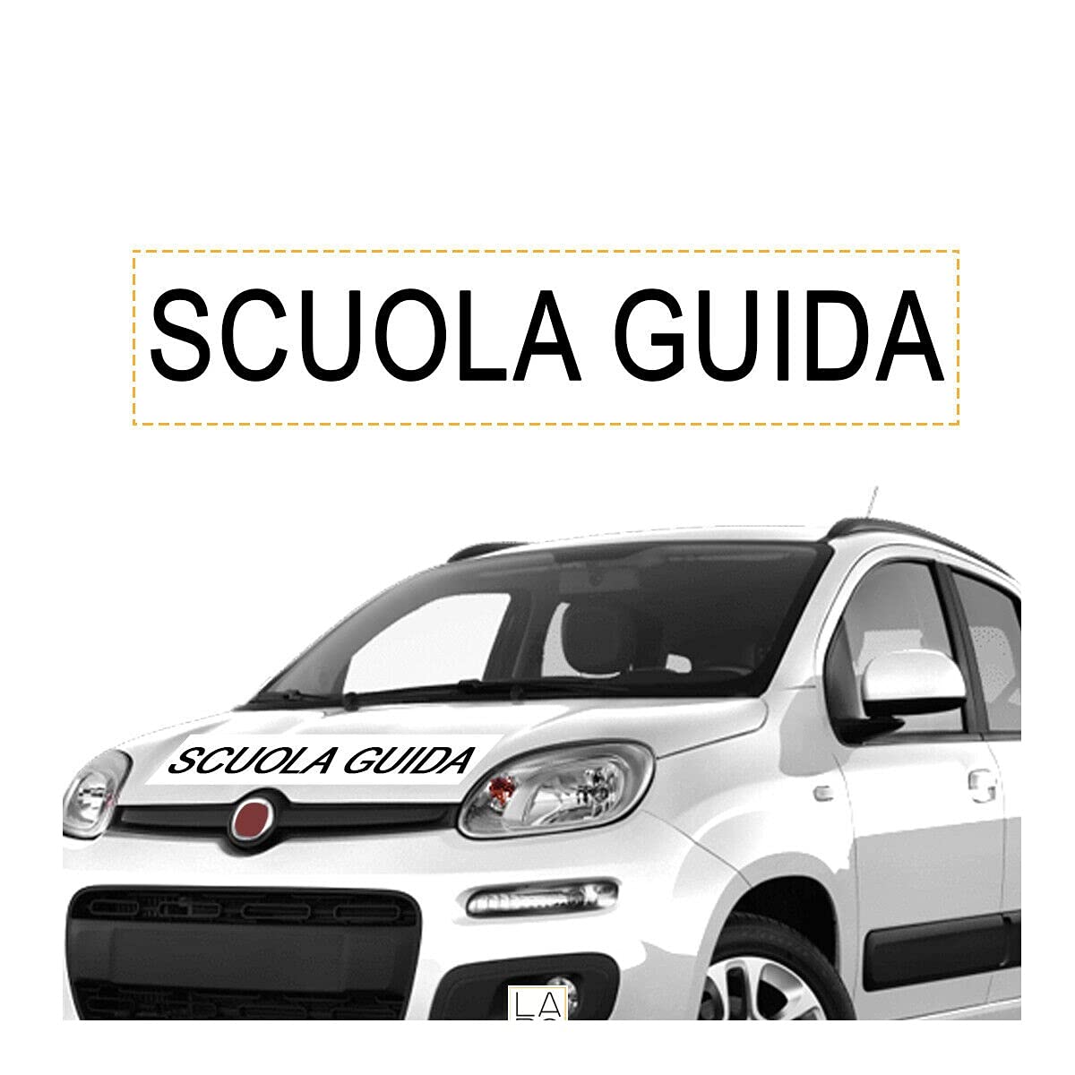 CALAMITA PERSONALIZZATA per auto autoscuola targa 60x15 cm