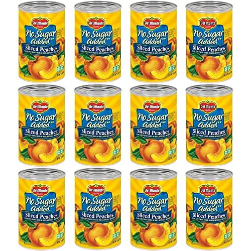 Del Monte No Sugar Added Yellow Cling Sliced Canned Peaches,