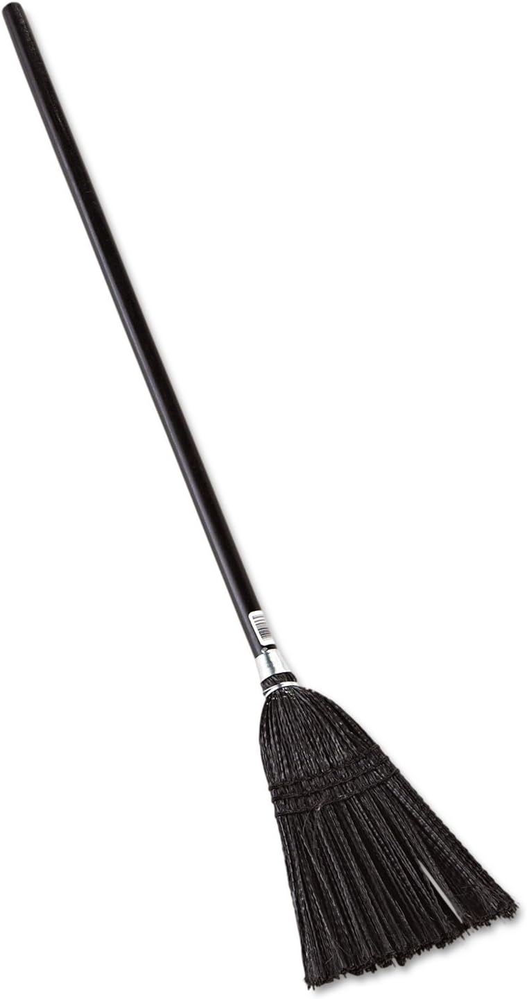 Executive Series Indoor/Outdoor Lobby Broom, Wood Handle, Black, for Professional/Janitorial Cleaners and Debris Collection for Lobby/Courtyard/Garage/Office/Kitchen