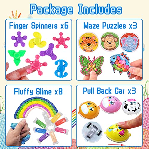 7July 55 Party Favors Toy Assortment for Kids 4-8-12,Birthday Gift Bag Pinata Fillers Stocking Stuffers,School Classroom Prize For Rewards Treasure Box Chest Toys Goodie Bags - Thumbnail 5