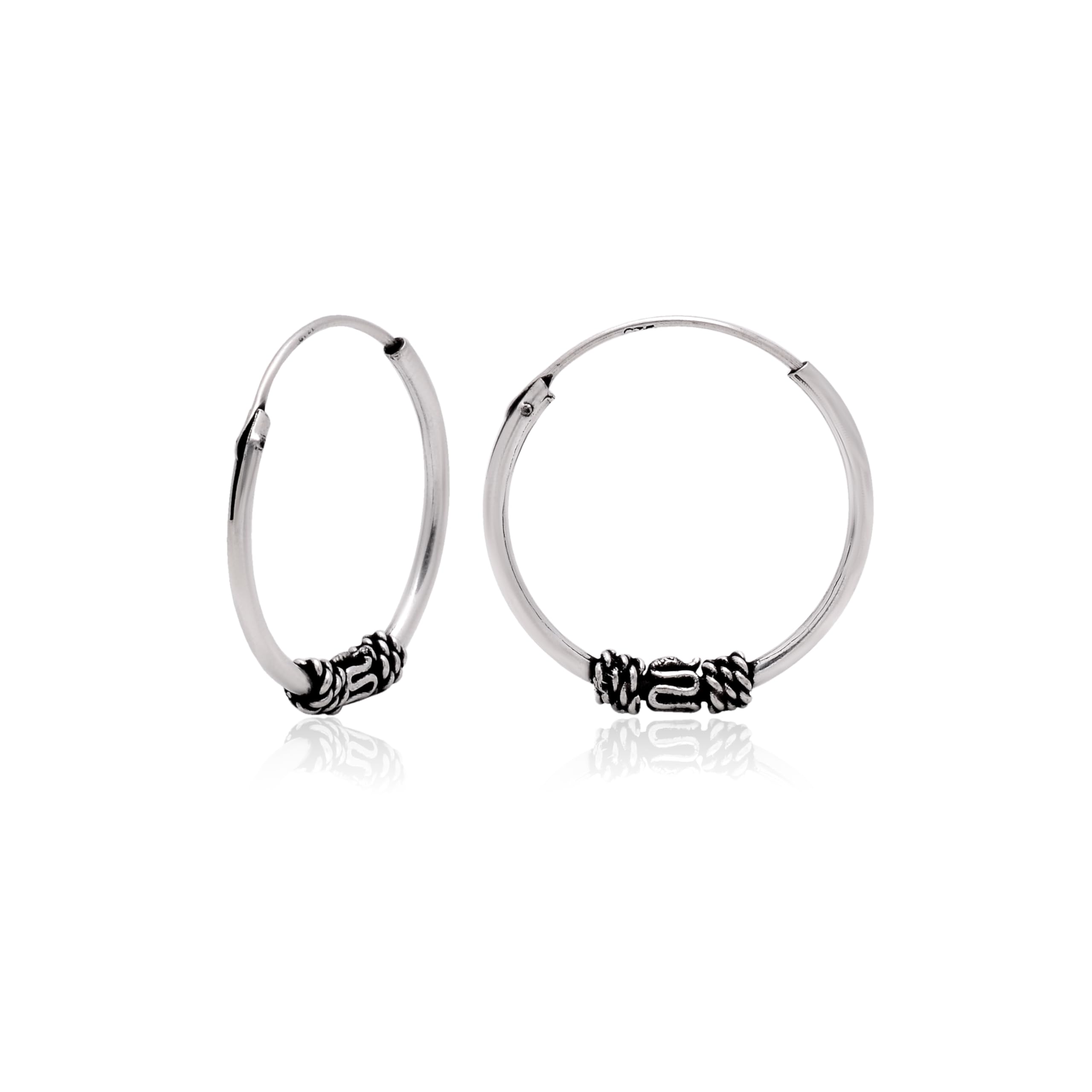 Abhooshan Pure 92.5 Sterling Silver 16mm Hoop Bali Earrings For Kids Women & Girls Gift Stylish Latest Wife Mother Sister Friend Bhabhi Rakhi Valentine Anniversary (Designer Silver Hoops 1) (B07YWYQQCN) Amazon Price History, Amazon Price Tracker