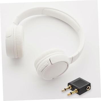 KOMBIUDA 5pcs Airplane Headphone Adapter Audio Jack Plug Connector for in-Flight Entertainment Compact Lightweight Design for Travel Home Office Use