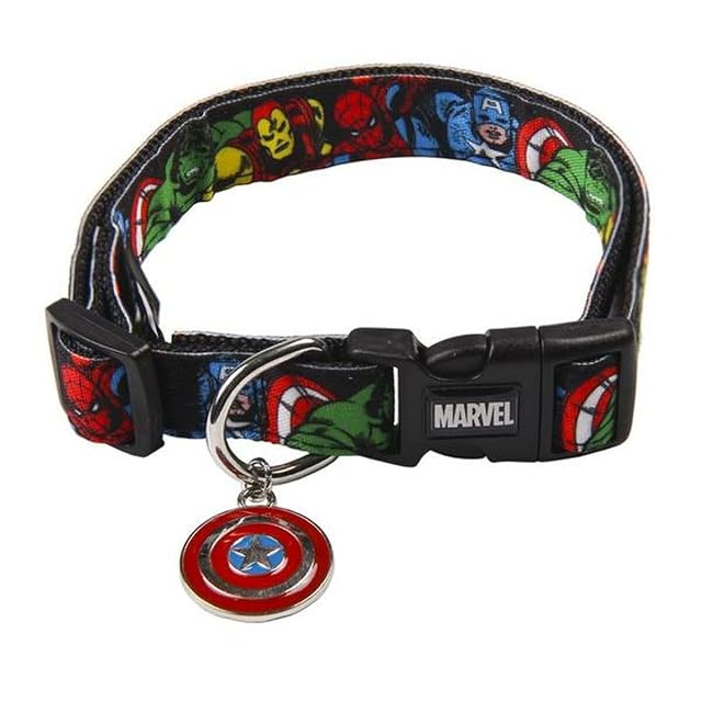 Collar Perro Marvel® XXS-XS Ajustable y Resistente Diseño Superhéroes