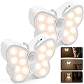 Motion Sensor Night Light, 1200mAh Rechargeable Battery Night Light with 2 Color Temperatures, Adjustable Brightness, Ma
