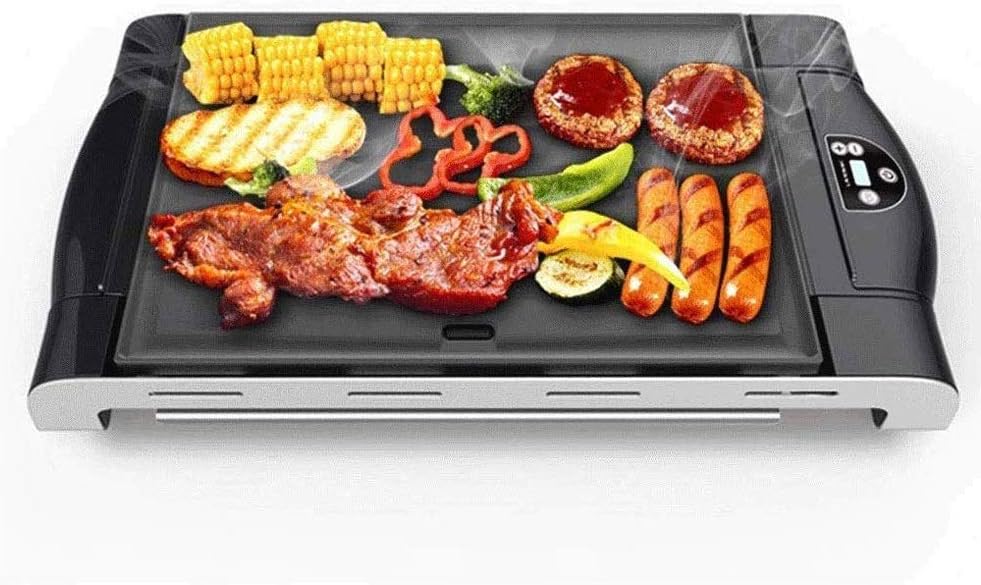 Electric Grill Plate,Teppanyaki Table Top Griddle BBQ Nonstick Extra Large, Removable Plates