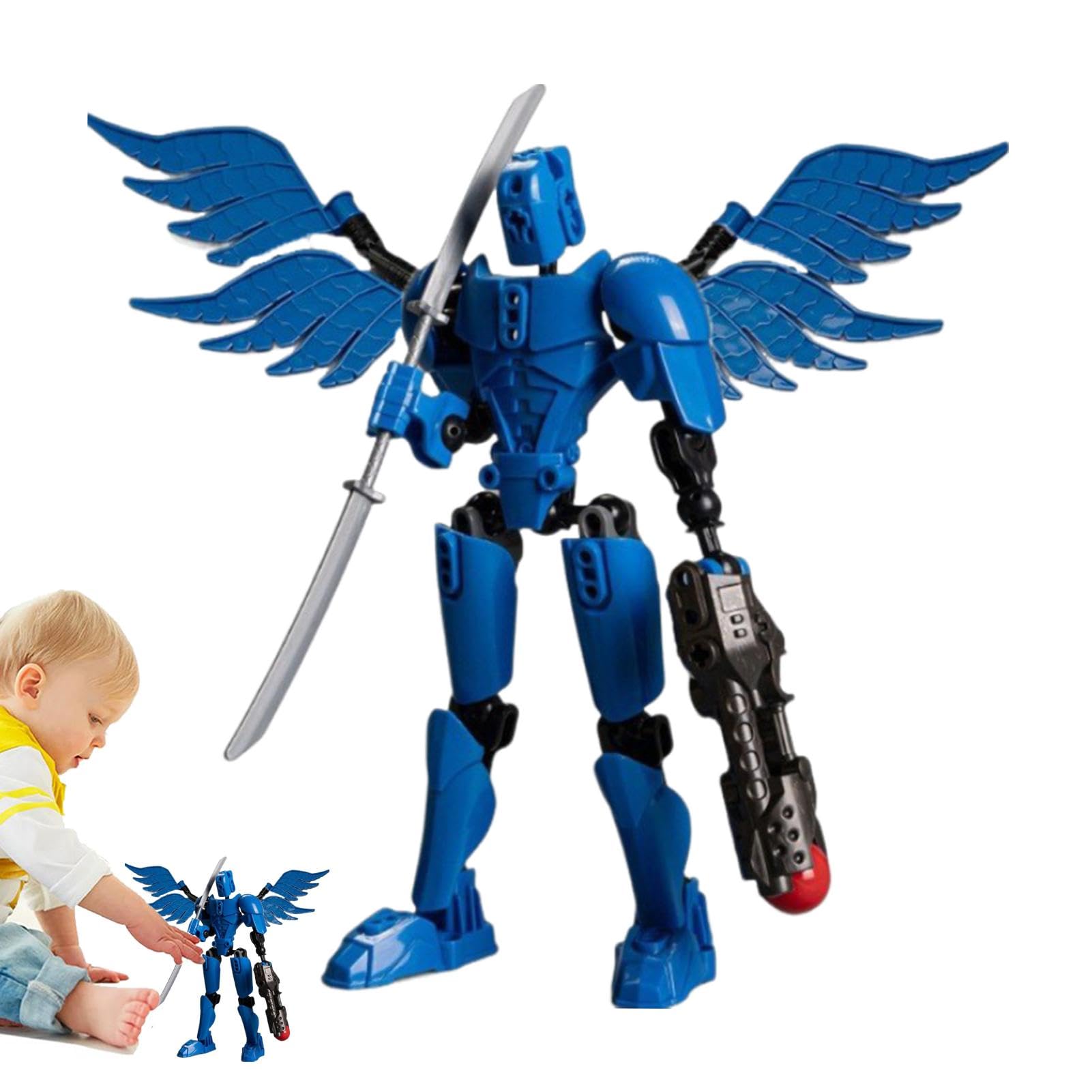 Figurine Robot Multi-Articulée - Jouet Flexible Coloré - Pour Collection, Jeu Créatif - Cadeau Anniversaire, Noël