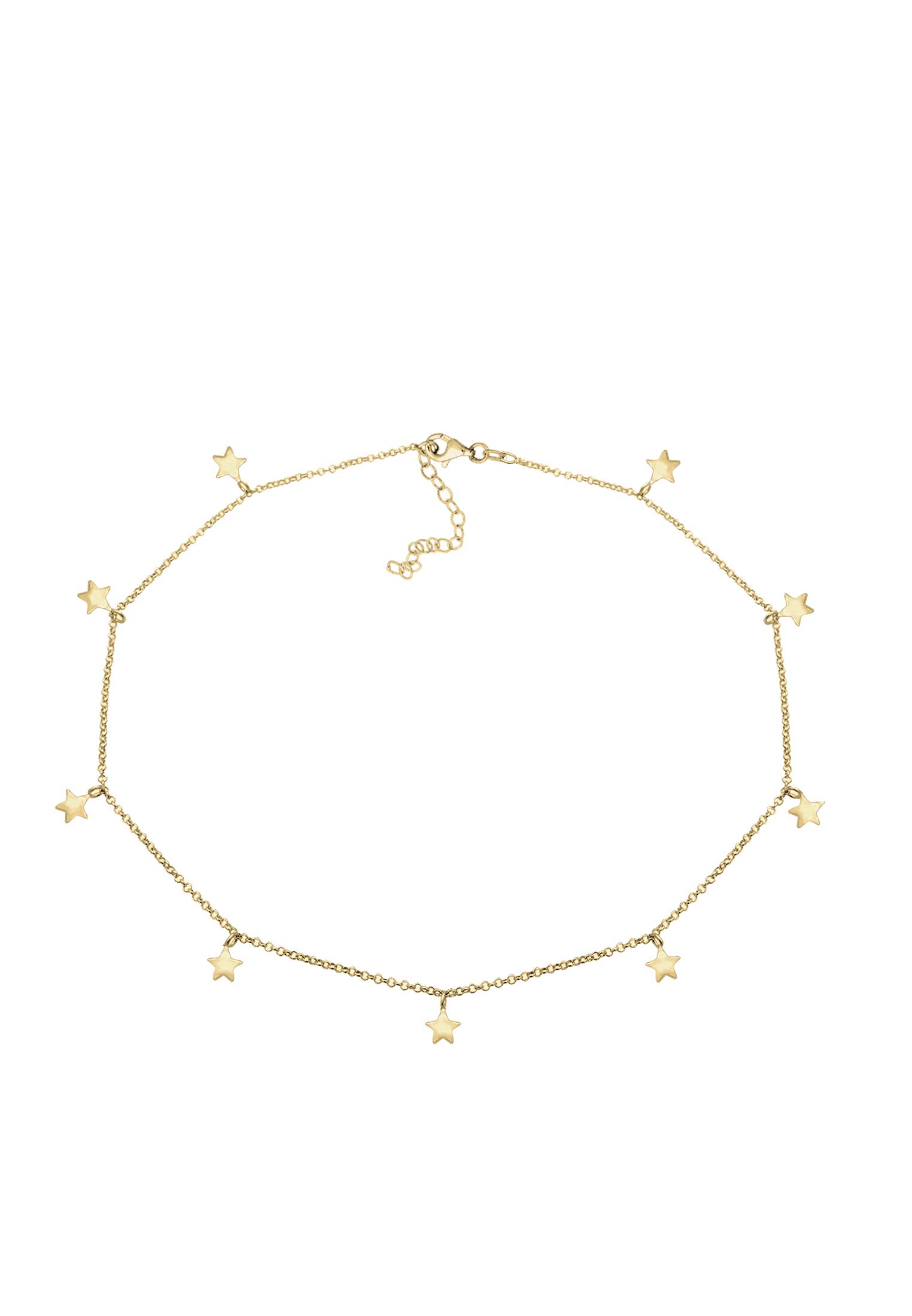 Elli Collana Ladies Choker Stars Astro Look Basic in argento 925