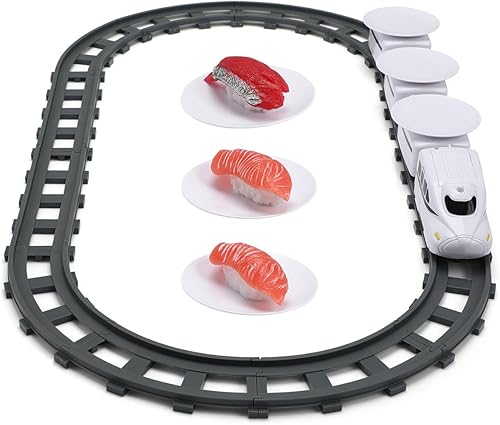 Juguetes de tren de sushi – Día del Niño Giratorio Sushi Bar Tren Va Alrededor del Tren Juguetes Japoneses Platos de Sashimi Bandeja de Sushi
