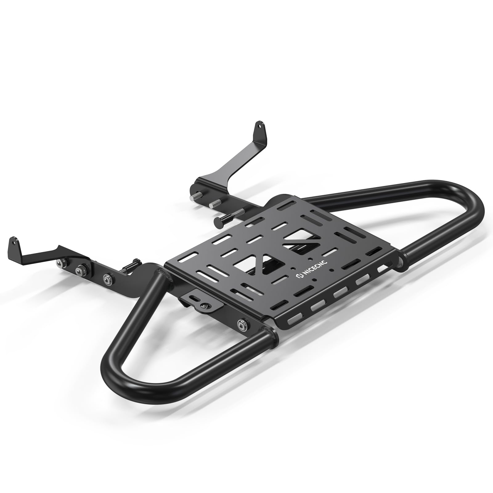 NICECNC Schwarz Hintere Haltegriff Gepäckträger Stoßstange Compatible with Yamaha Raptor 700 2006-2024, Raptor 700R 2006-2024
