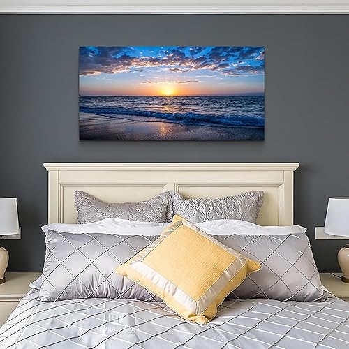 Miniatura 6 de Wapluam Lienzo decorativo para pared de sala de estar, decoración de pared para dormitorio, oficina, decoración de pared de océano azul, pintura de