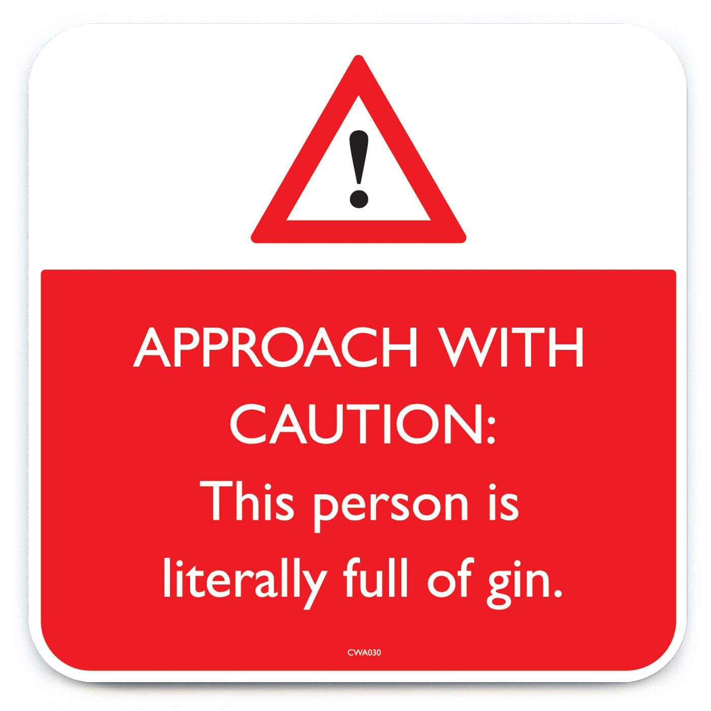 Brainbox Candy - Funny 'Full Of Gin Coaster' - Small Gift Ideas For Him Her - Friends Birthday - Housewarming Present - New Home Gift - Funny Gifts For Women Men