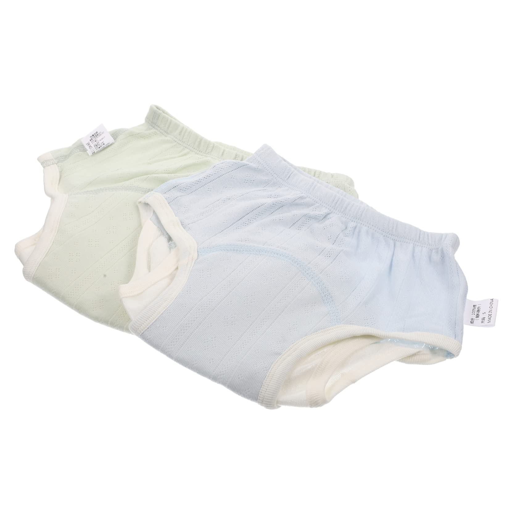 ERINGOGO 2pcs Cotton Training Pants Breathable Underwear for Boys Newborn Nappy Pants Comfortable and Absorbent Diapers for Potty Training Assorted Color