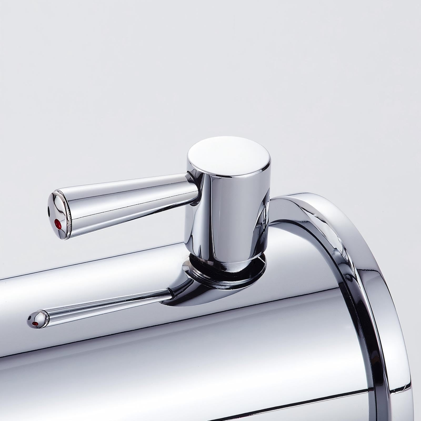Auralum Rubinetto Automatico con Sensore ad Infrarossi Miscelatore Acqua Calda e Fredda per Lavabo Finitura Cromo