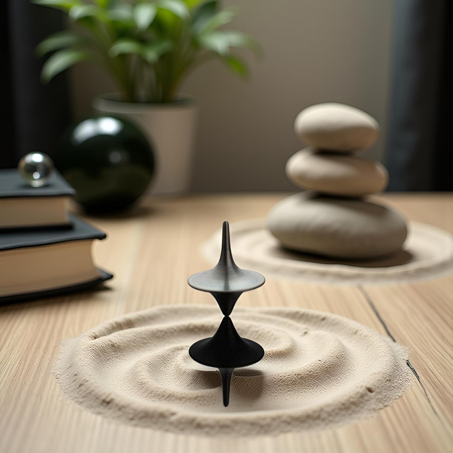 Accurate Spinning Top, Portable Precision Metal Spinner, Exquisite Perfect Balance Desktop Gyro, Vintage Totem Zinc Alloy Spinning Top - Image 3