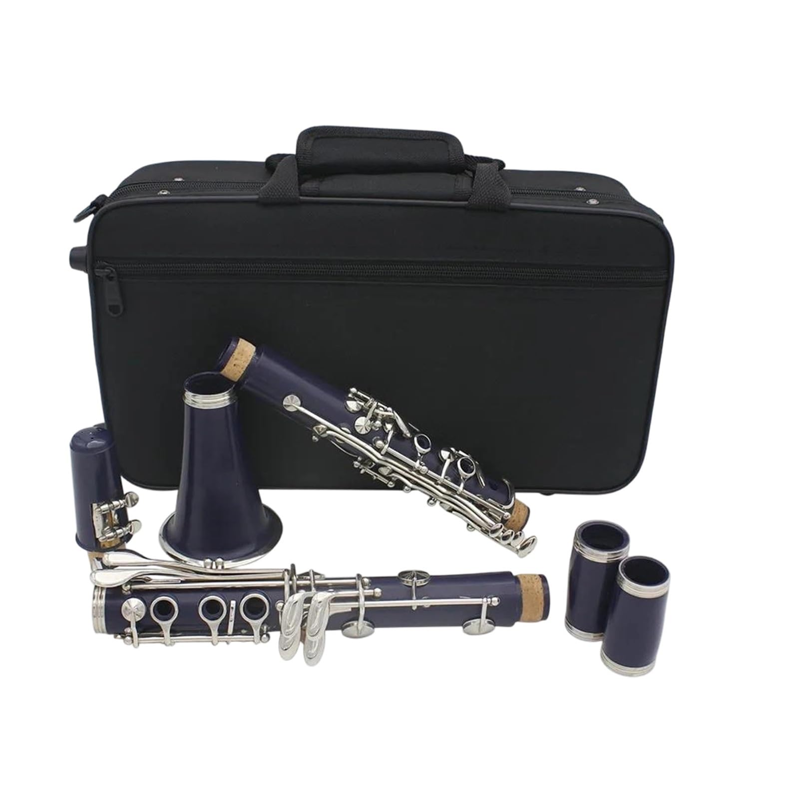 Bb 17 Nickel Key Deep Blue Klarnet Dla Początkujących Obejmuje Akcesoria Do Instrumentów Muzycznych