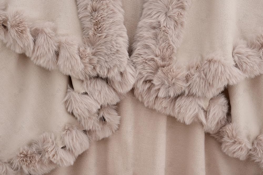 Scialle Cerimonia,Poncho Invernali da Donna in Maglia, Collo in Pelliccia Sintetica Color Cammello, Cardigan in Maglia con Apertura Frontale, Mantello Oversize, Sciarpa Calda, Coperta Avvol