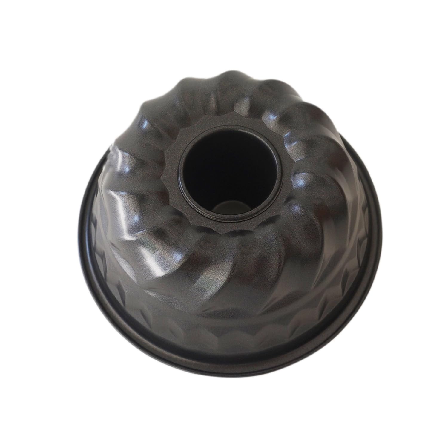 Molde pequeño Bundt para tartas de 6 pulgadas, antiadherentes para hornear, estriados para hornear, lata de tubo redondo de tamaño mediano, molde de acero al carbono para hornear libra de 7