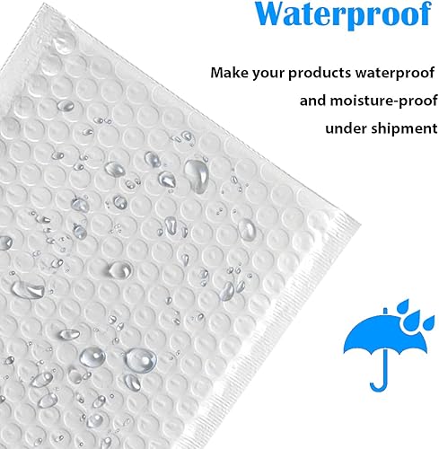 Miniatura 5 de Immuson Sobres blancos de burbujas de polietileno de 8.5 x 11 pulgadas, 25 bolsas de envío autoselladas, bolsas de embalaje, sobres acolchados de