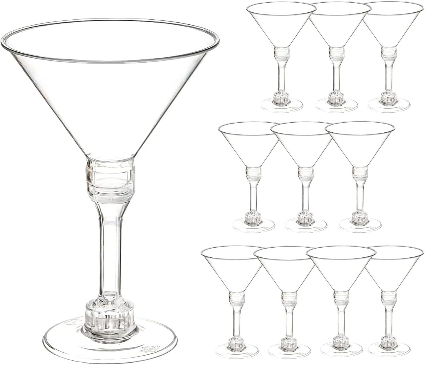 Molycular 60 Pack Plastic Martini Glasses, 5 Oz Plastic Cocktail glasses, Dessert Cup - for Party, Wedding, Birthday (60)