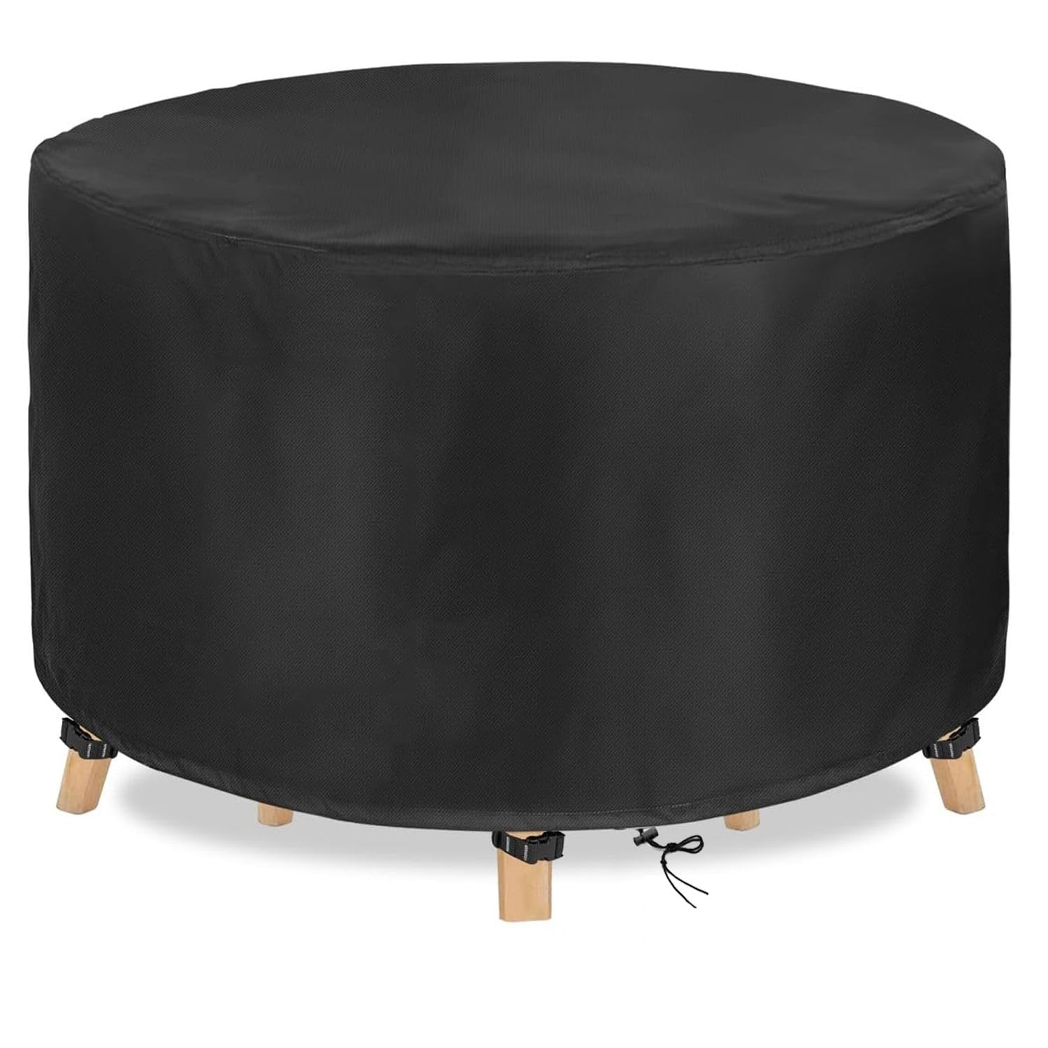 Ronde Housse Table de Jardin 600D Housse Protection Table Jardin Ronde Housse de Protection Salon de Jardin Imperméable Housse de Table Exterieure Housse de Meuble Étanche Ronde 140x71cm