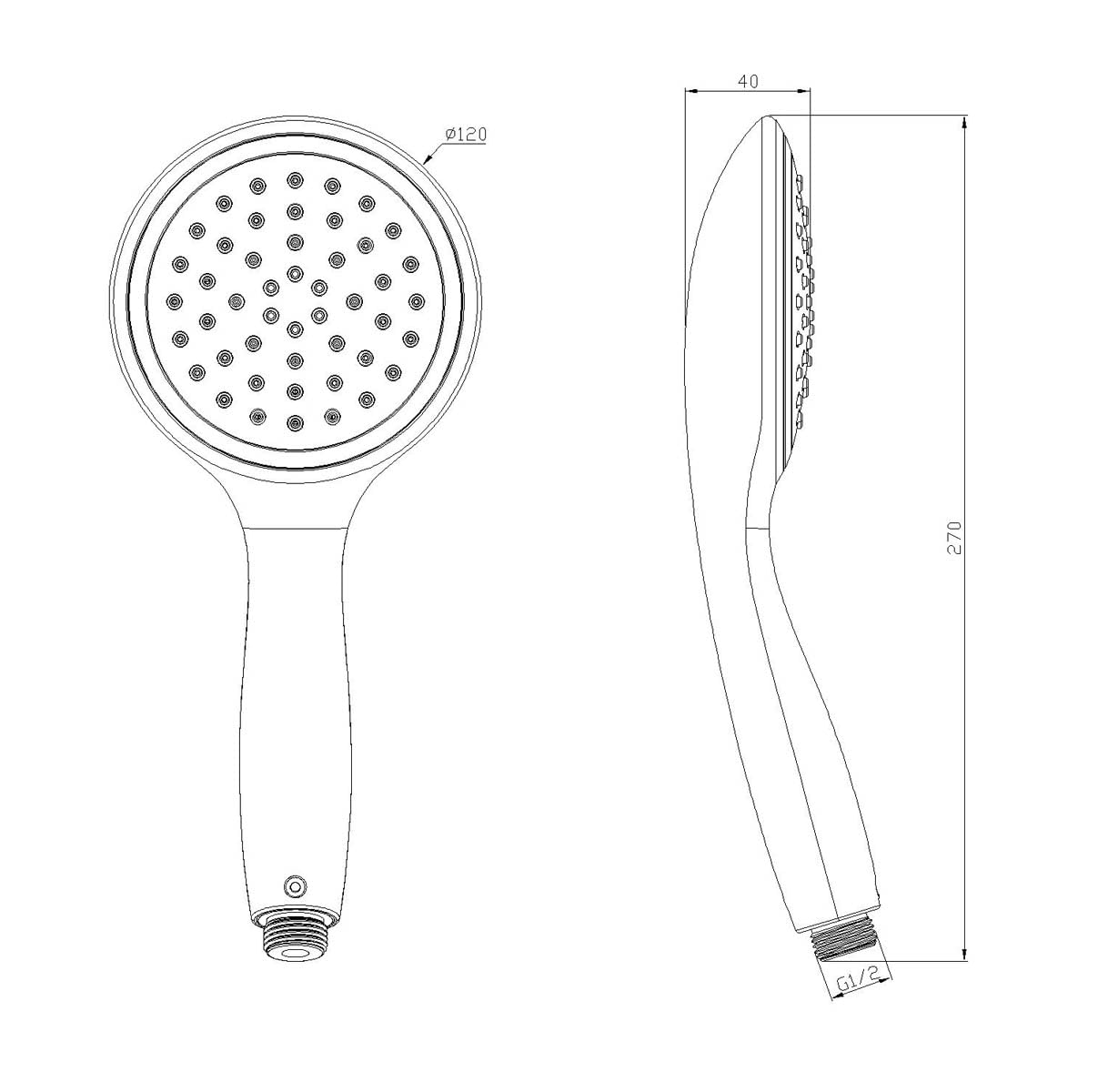 Shower Head with Self Powered Flow Meter, Water and Energy Saving Design (Single Function, Blue) - Image 3