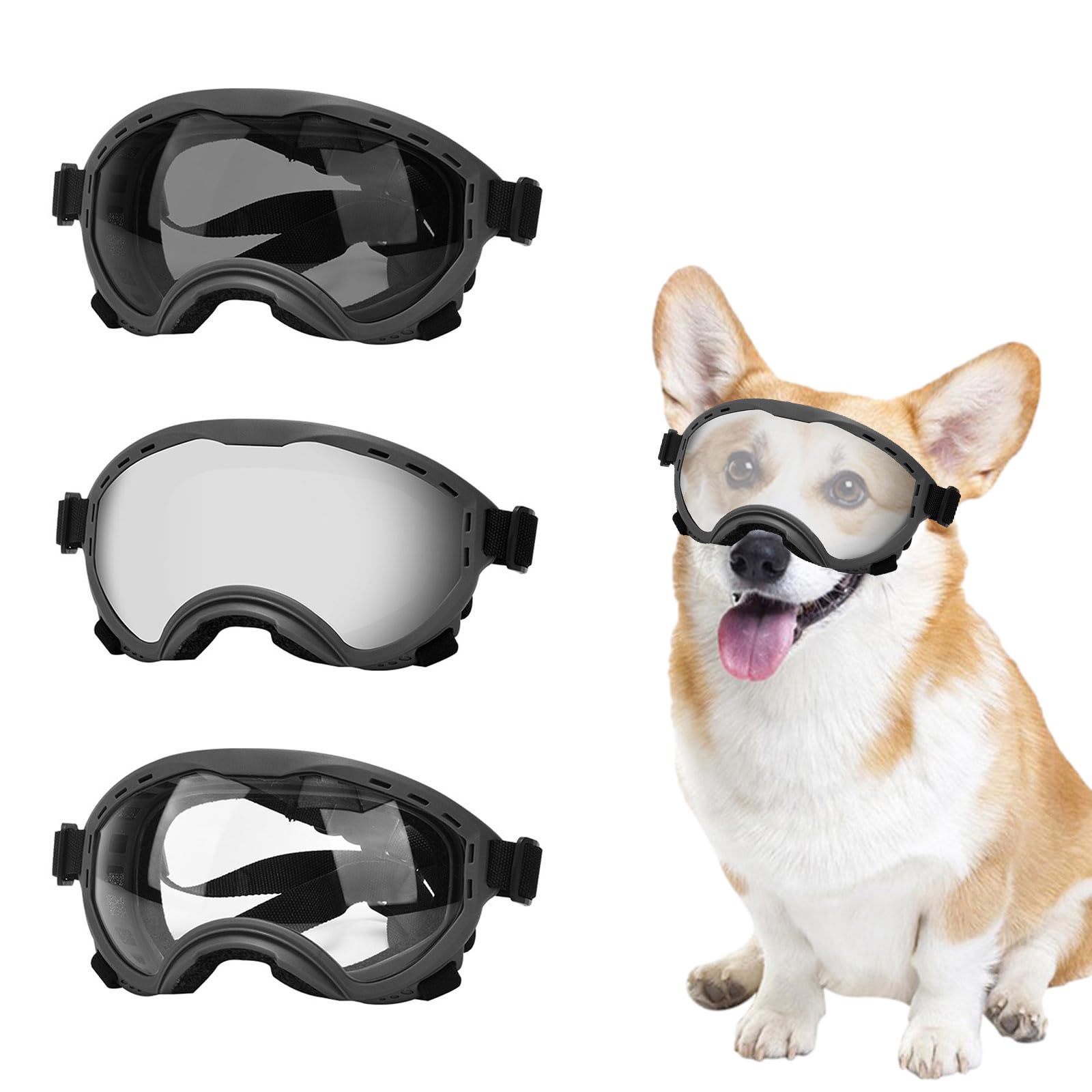 Occhiali protettivi per gli occhi degli animali domestici, resistenti al sole, occhiali da sole per giochi di ruolo per piccole razze e bambole Occhiali da sole per cani di durata