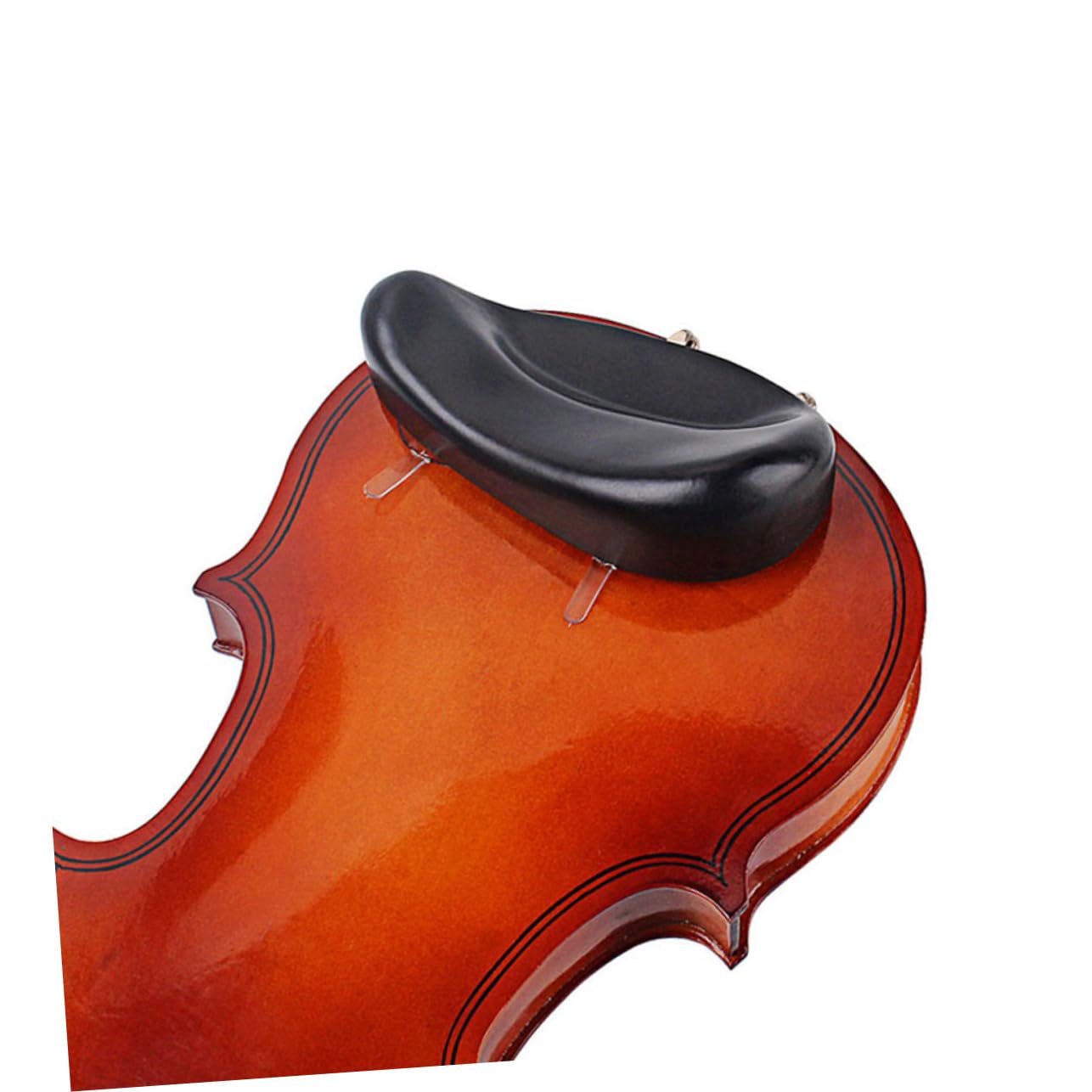 SUPVOX 3piezas Soporte Para Violín Absorbente De Sudor Con Ventosas Fijas Cojín De Tpu Negro Ligero y Duradero Diseño Ergonómico Para Comodidad Tocar Protege La Superficie Del